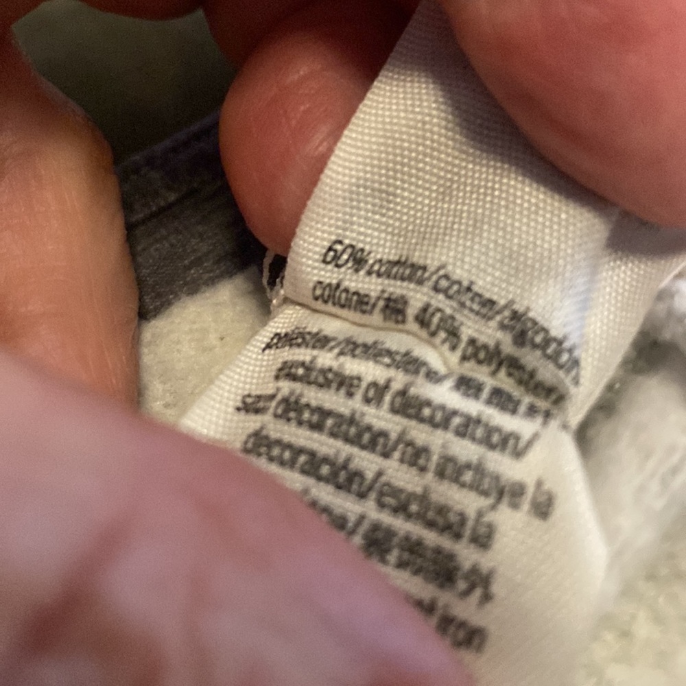 PINK - (Victoria’s Secret) - sweatshirt hoodie - light grey with lace up detail - Picture 10 of 10